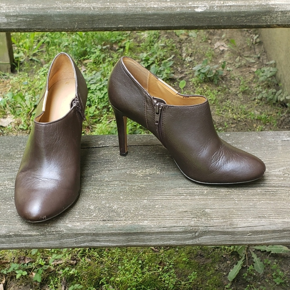 Brown Leather Coach Heels